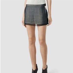 ALL SAINTS CHIFFON/SATIN SKORT